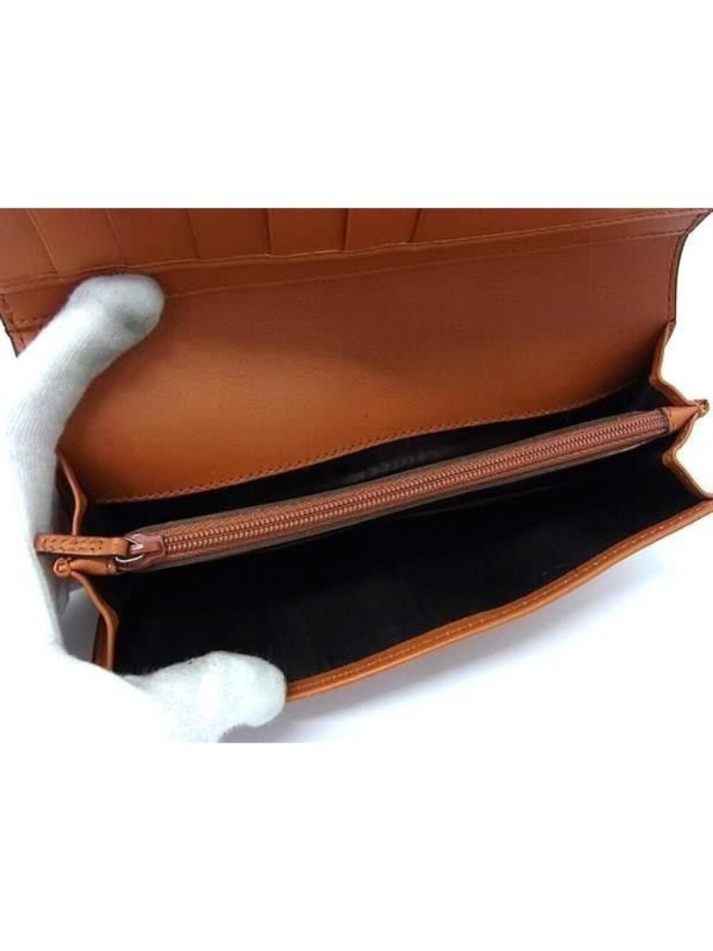 Gucci Wallet Guccissima Orange Brown Leather Bifold - Picture 4 of 6